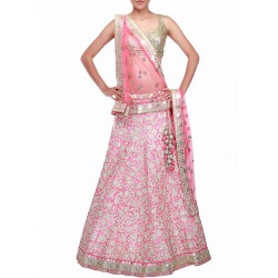 pink designer lehenga