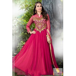 Pink anarkali dress