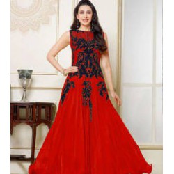 Red party wear dress