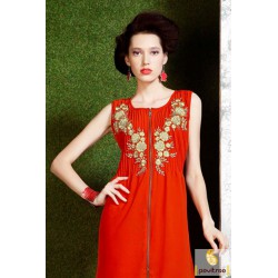 Orange stylish kurti