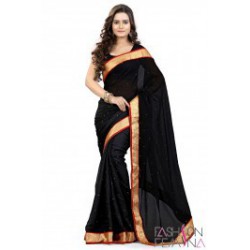 black designer saree